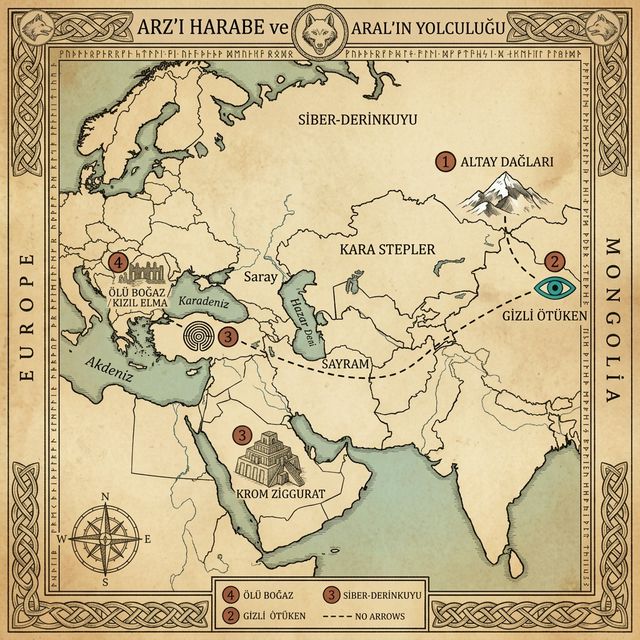 Arz'ı Harabe ve Aral'ın Yolculuğu — Journey Map